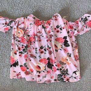 NEW floral off the shoulder shirt